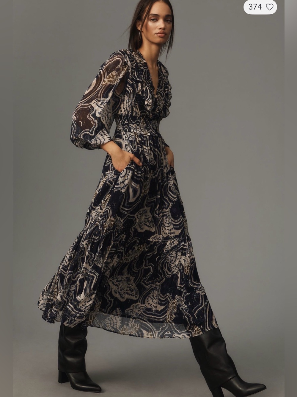 Anthro x Printer Johnson Whimsical Bohemian Dress